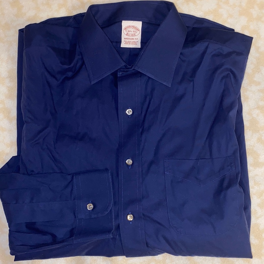 Brooks Brothers Navy Blue Button Down